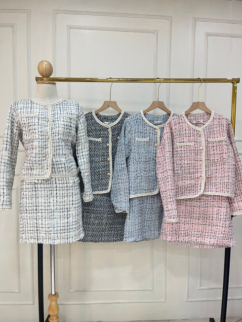 Women Elegant Winter Tweed Sets